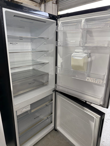 Factory second LG GB-W455MBL 420L Bottom Mount Fridge (Black) - Second Hand Appliances Geebung